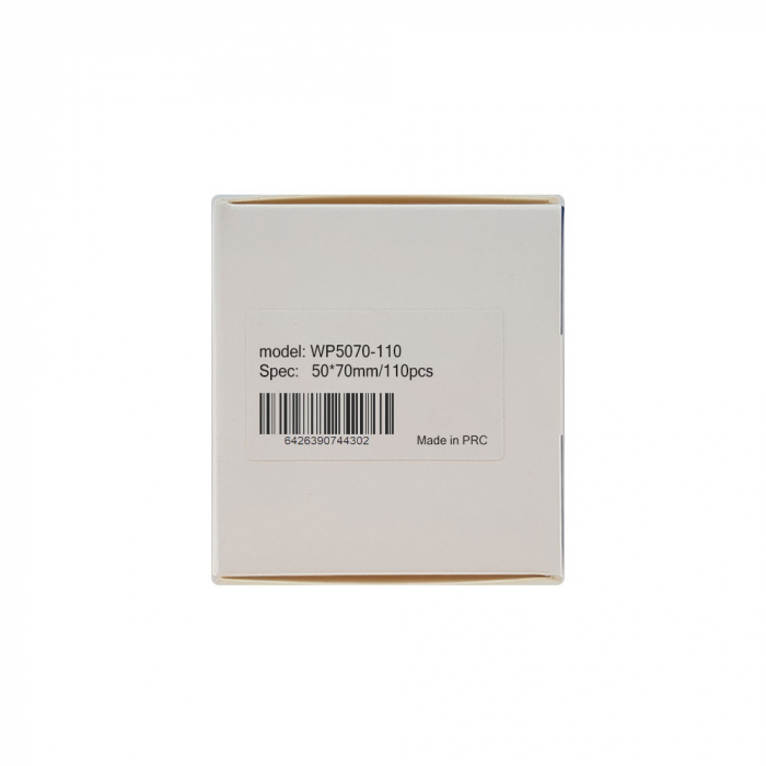 Etichete termice universale 50 x 70mm, plastic alb, permanente, 1 rola, 110 etichete/rola, pentru imprimanta M110 si M200-big