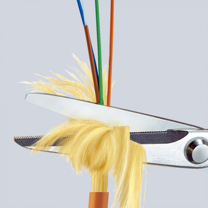 Foarfeca pentru fibre din KEVLAR, 160 mm, KNIPEX 95 03 160 SB [2]