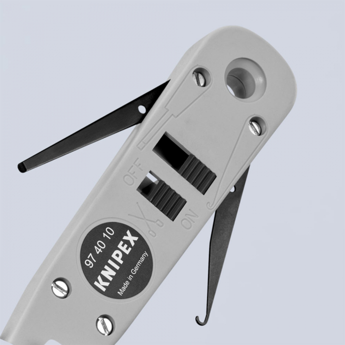 Insertor KNIPEX , Pentru LSA Plus si alte componente similare, manere plastic, 175 mm, 97 40 10 [5]