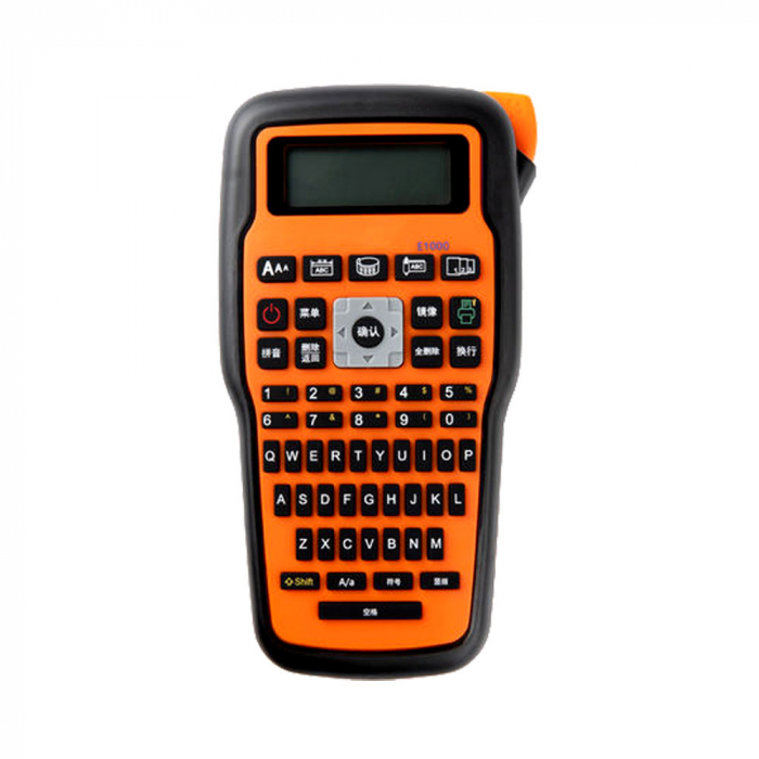 Aparat etichetat E1000 Portocaliu, portabil, pentru etichete Brother TZe 6, 9, 12mm, Brother P-Touch PT-E110VP, Brother PT-105-big
