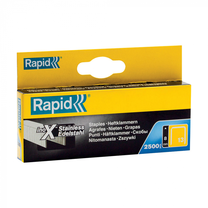 Capse Rapid 13/8 mm sarma subtire din otel inoxidabil, pentru tapiterie, 2500/cutie carton 11835626-big