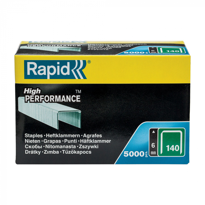 Rapid 140/6 High Performance staples, galvanised flat wire, roofing, 5000 staples/carboard box 11905711-big