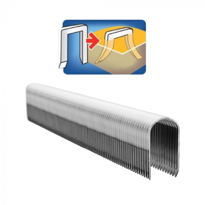 Capse Rapid 28/10 mm pentru cabluri, High Performance, galvanizate, semicirculare, divergente DP, 1000 capse/cutie 11893510 [2]