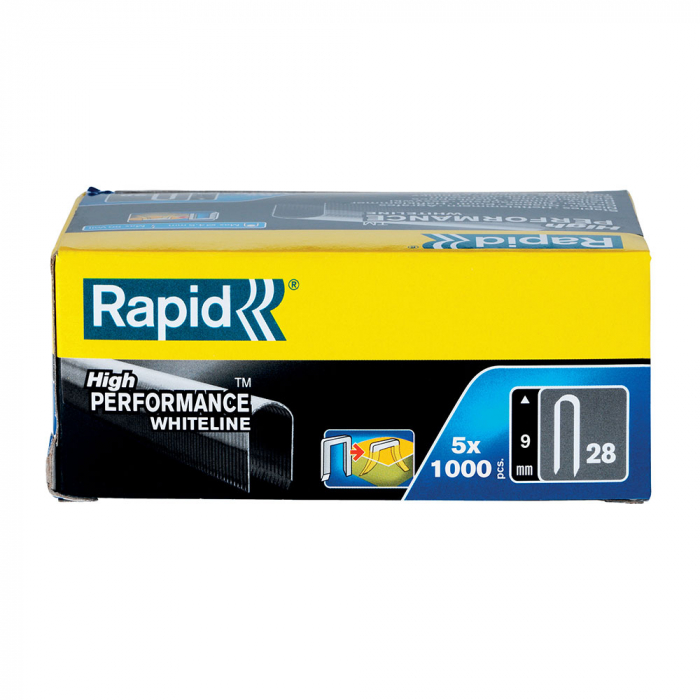 Rapid 28/9 mm white Cable Staples, High Performance, galvanized, semicircular, divergent, 1000 staples/box 11890130 [11]