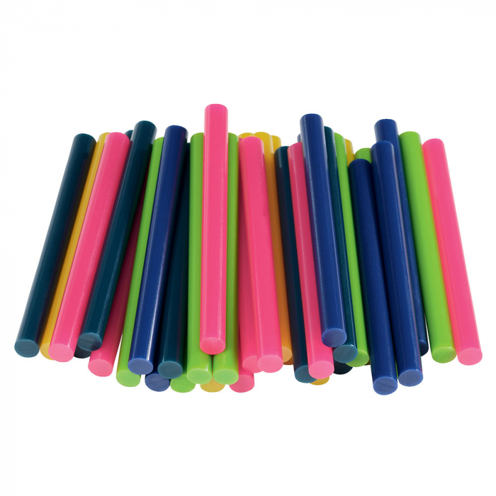 Baton silicon Rapid Decoratiuni Fun to Fix color Modern (albastru, galben, roz, verde si vernil), Universal, Ø7mm x 90mm, baza EVA, 36 buc/blister 5001426 [3]