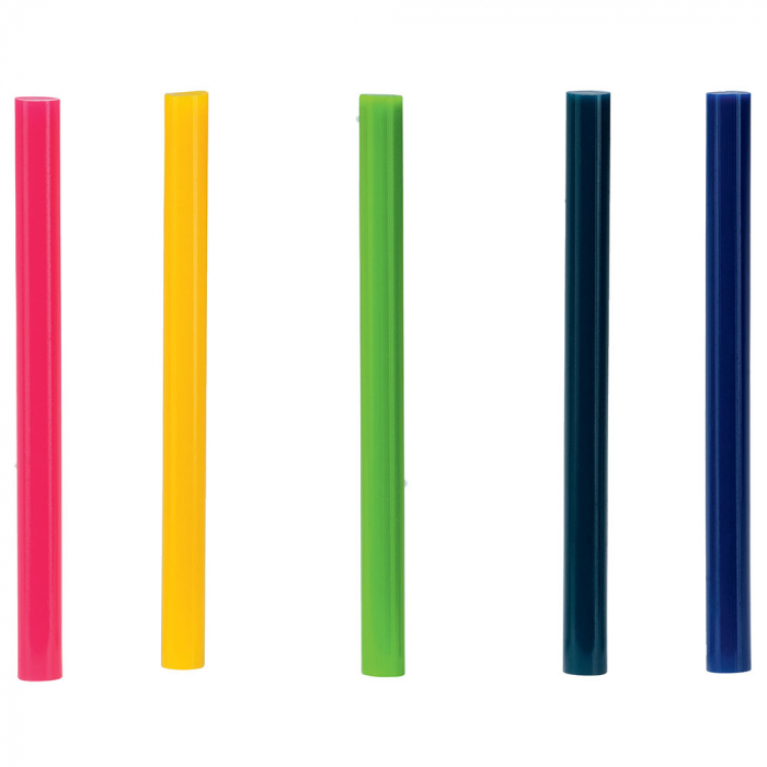 Baton silicon Rapid Decoratiuni Fun to Fix color Modern (albastru, galben, roz, verde si vernil), Universal, Ø7mm x 90mm, baza EVA, 36 buc/blister 5001426-big