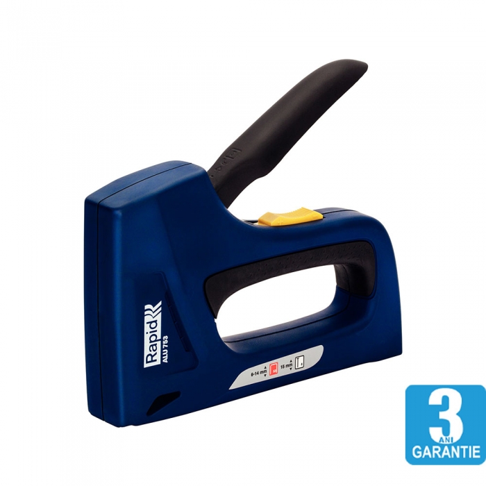 Capsator tacker Rapid ALU753E Dual, reglare forta capsare, corp aluminiu, grip cauciuc, capse 53/6-14 mm, cuie 8/15, 3 ani garantie, 25120801 [2]