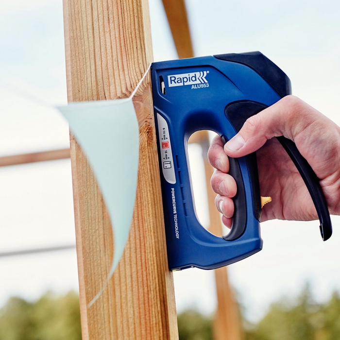 Capsator tacker Rapid ALU953 Dual, tehnologie Powercurve, reglare forta capsare, corp aluminiu, grip cauciuc, capse 53/6-14 mm, cuie 8/15, 3 ani garantie, fabricat in Suedia 5000517 [7]
