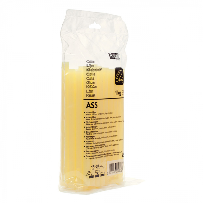 Baton silicon Rapid ASS Profesional galben, Ø12mm x 190mm, baza EVA, 1 kg/pachet 40302787 [10]