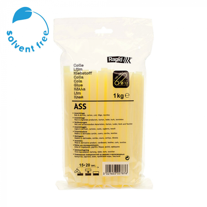 Baton silicon Rapid ASS Profesional galben, Ø12mm x 190mm, baza EVA, 1 kg/pachet 40302787 [2]