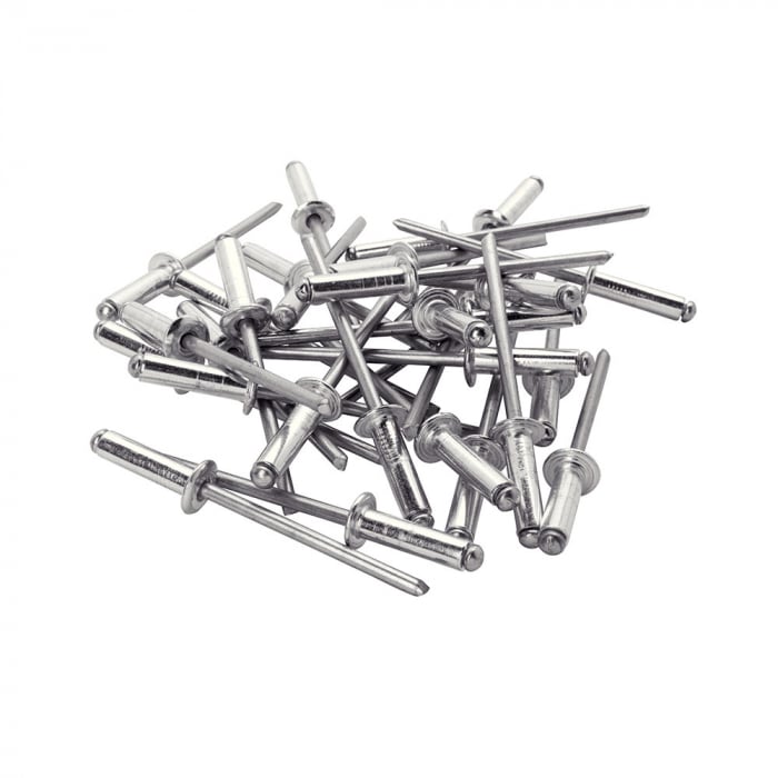 Rapid Automotive Rivet diameter 4.0mm x 12mm, aluminium, HSS metal drill bit included, 50 pcs/set 5000405 [9]