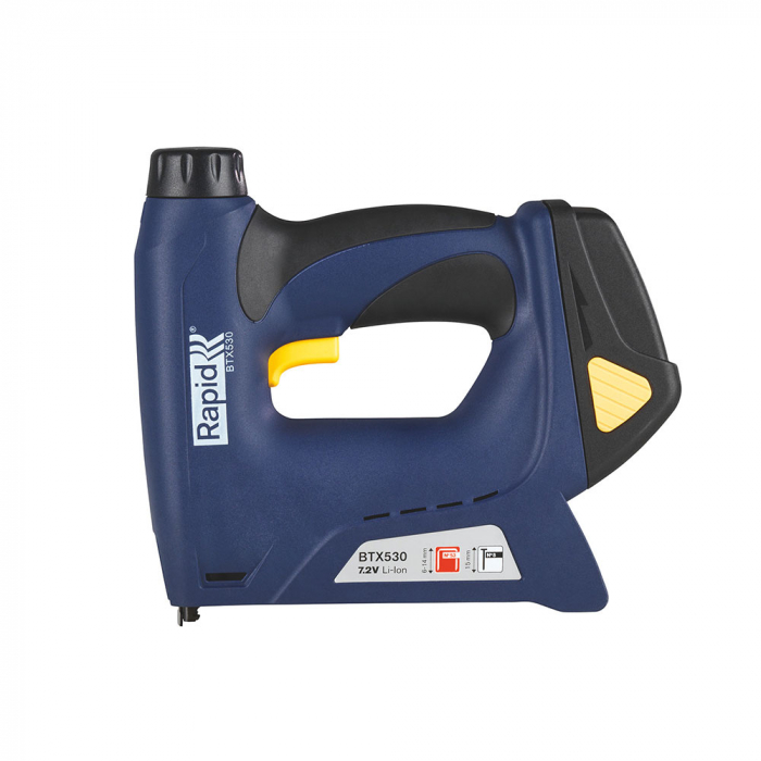 Capsator electric Rapid BTX530 cu acumulator Li-ion kit, pentru tapiterie, forta capsare reglabila, sistem siguranta anti-declansare accidentala, magazie duala, capse Rapid 53, cuie Rapid 8, 5000128 [14]