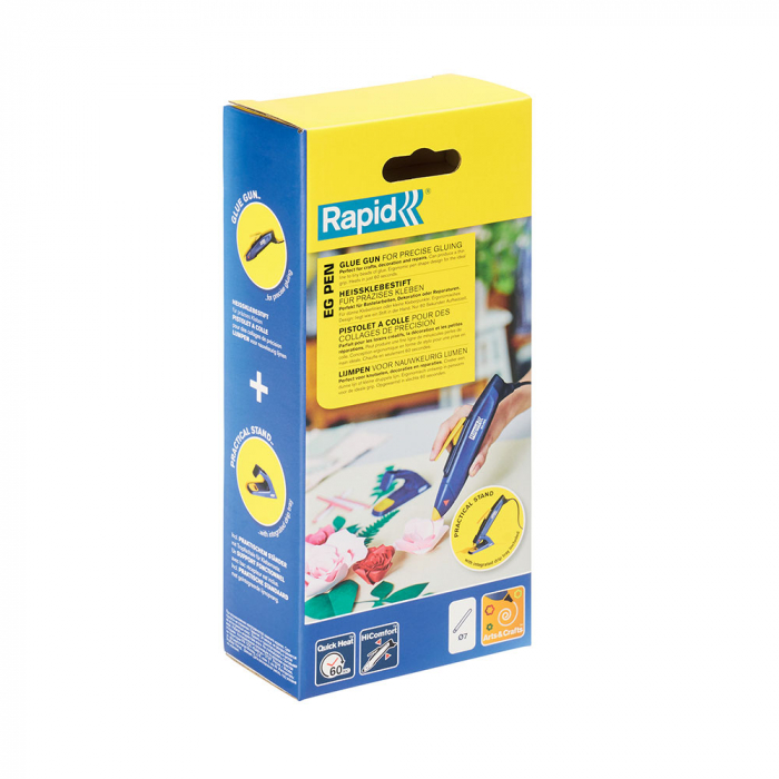 Pistol de lipit Rapid EG Pen, timp incalzire 60 secunde, batoane silicon 7mm diametru 5001474 [13]