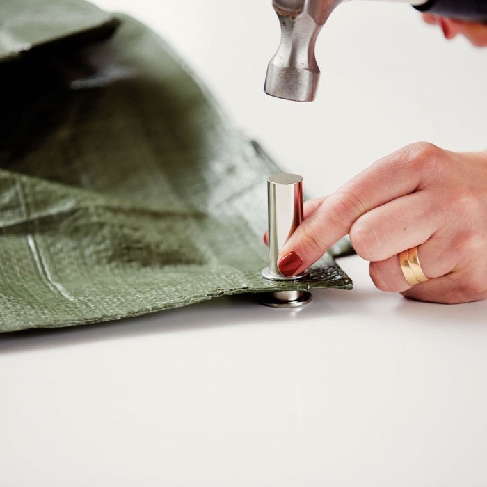 Rapid Grommets diameter 10mm, steel with silver finishing, with fixing system, 25 pcs/set 5000412 [4]