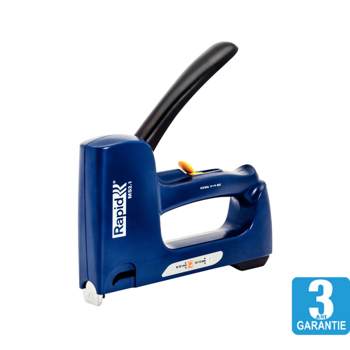 Rapid Multitacker MS2.1 Staple Gun, 2-steps force adjuster, extended nose, staples 53/6-12 mm, cable staples 7/12-14, made in Sweden 5000625 [7]