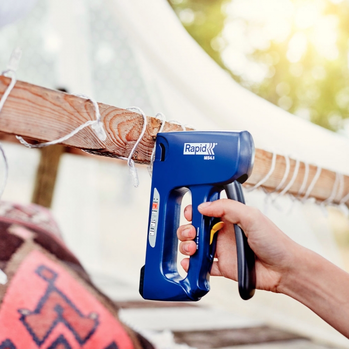 Rapid Multitacker MS4.1 Staple Gun, 2-steps force adjuster, extended nose, staples 53/6-12 mm, cable staples 7/12-14, nails 8/15, pin 9/15, 3 year guarantee, made in Sweden 5000065 [9]