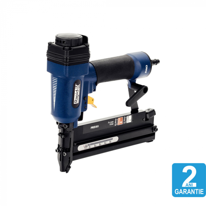 Masina de batut capse/cuie duala Rapid PBS151 kit, pneumatica, capse 90/20-40mm, cuie 8/15-50mm, include 200 capse 90/25mm, 200 cuie 8/25, cheie hexagonala, 3 reductii furtun aer comprimat,5000103 [2]