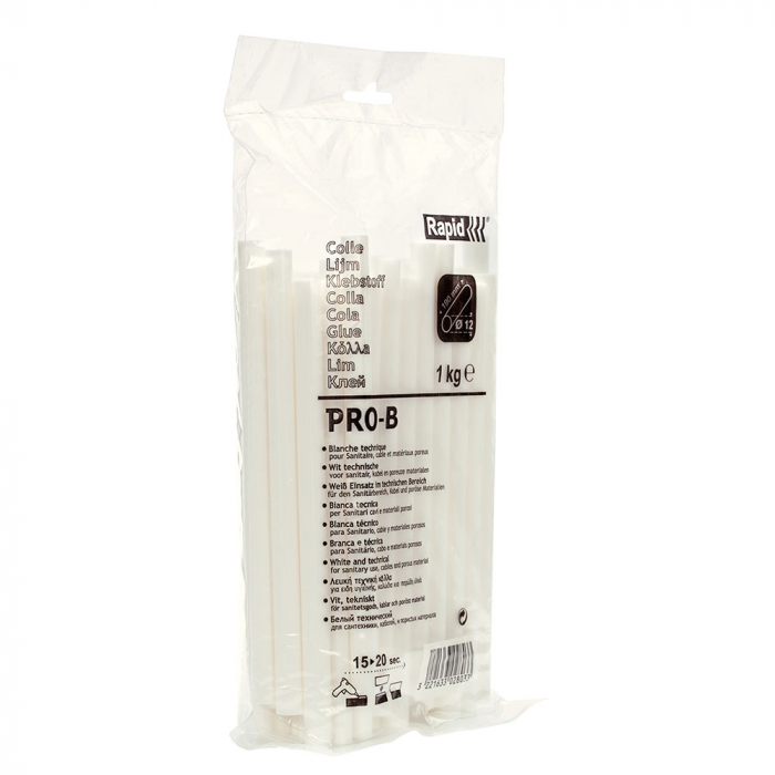 Baton silicon Rapid PRO-B Sanitar si Cabluri, alb, Ø12mm x 190mm, baza EVA, 1 kg/pachet 40302803-big