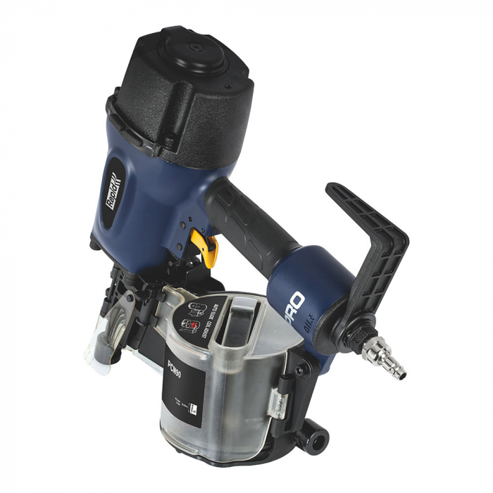 Rapid PRO PCN90 Pneumatic nailer kit, nails 50/50-90mm, high capacity, sequential actuation trigger, 360° adjustable air exhaust, Anti-slide pad, Debris shield device, Belt hook, 5000792-big