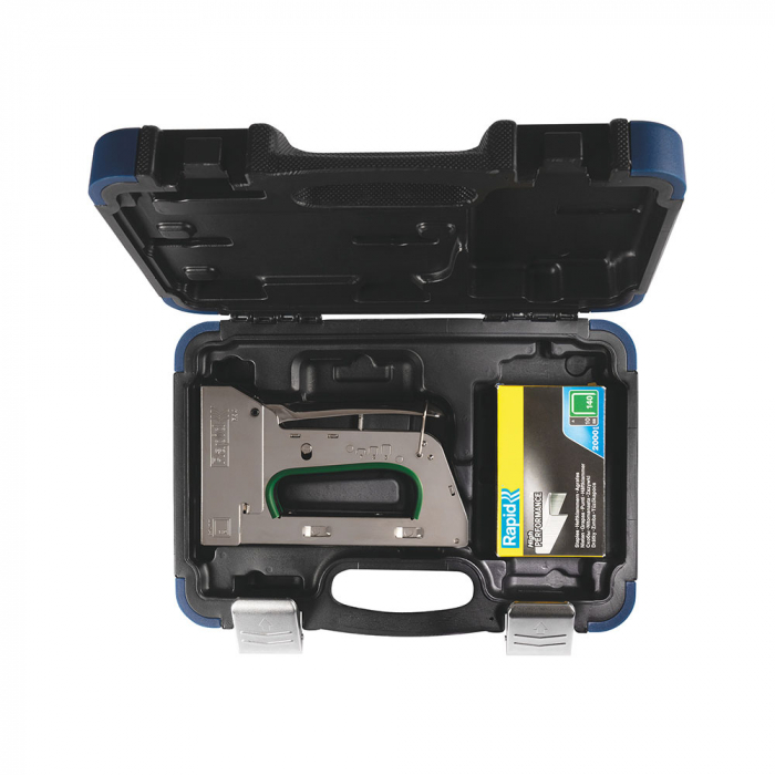 Rapid PRO R34E staple gun kit case, 3-steps force adjuster, staples 140/6-14 mm, includes staples 140/8 (2000pcs/box) and staples 140/10 (2000pcs/box),5 year guarantee, made in Sweden, 5001379 [2]