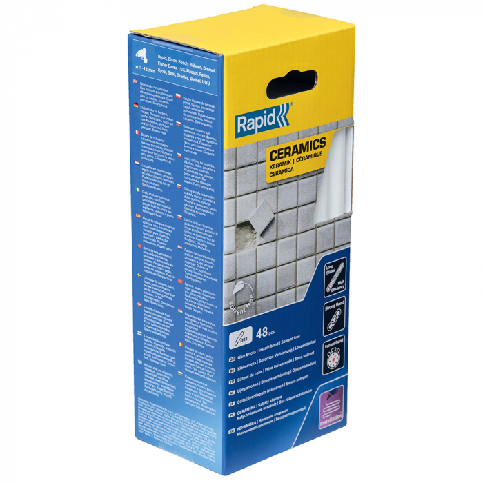 Rapid Professional Glue Stick Porous Ceramics, white, Ø12mm x 190mm, EVA basis, 48 pcs/box 5001415 [9]