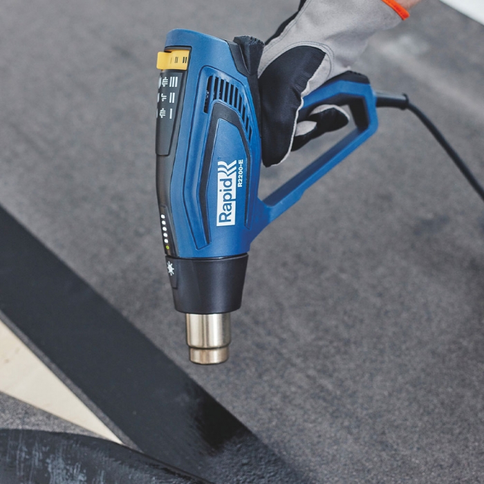 Pistol cu aer cald Rapid R2200-E, incalzitor ceramic, reglare electronica a puterii, putere 2200 W, debit 500 l/min, reglare debit aer in 3 trepte, temperatura 60°C/650°C, 2 ani garantie, 5001343 [5]