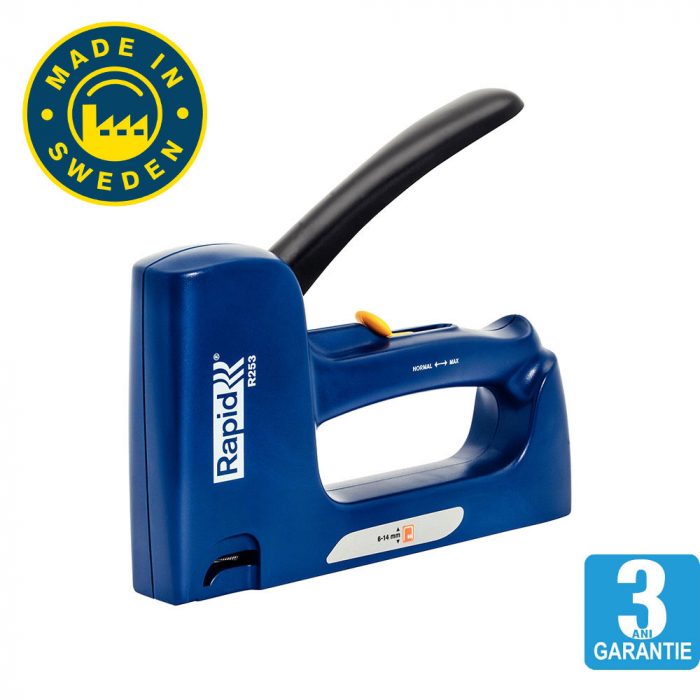 Capsator tacker Rapid R253E, reglare forta capsare, capse 53/6-14 mm, 3 ani garantie, fabricat in Suedia 5000062-big