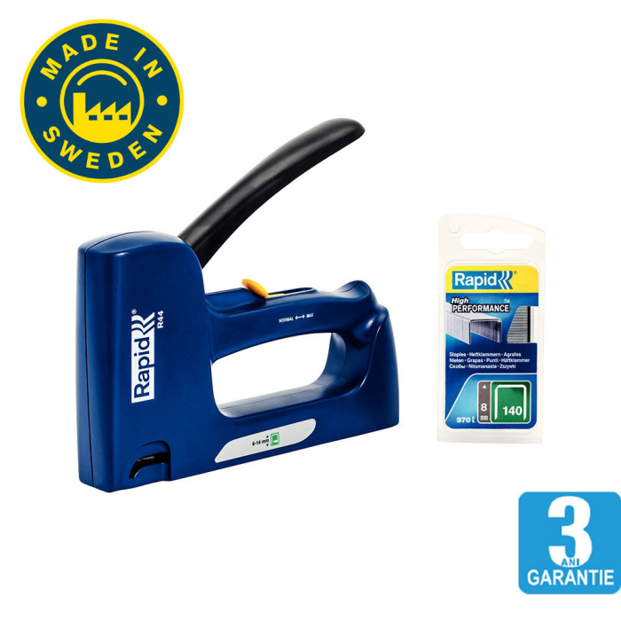 Rapid R44E Staple Gun, staples 140/6-14 mm, includes 980 staples 140/8, 3 year guarantee, 5000624 [2]