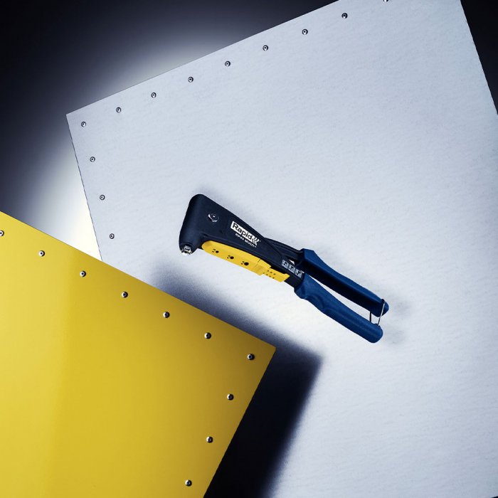 Cleste pop nituri Rapid RP40 Multi, cap nituire universal cu etrier incorporat, 3.2/4.0/4.8mm, nituri aluminiu sau otel, sistem de verificare dimensiuni nituri, grip moale, garantie 3 ani, 5001139 [7]