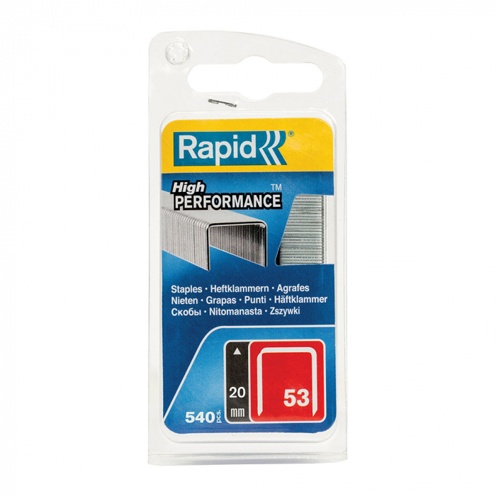 Rapid staples 53/20, fine wire, galvanized, decorations, 540/blister 40109508 [5]