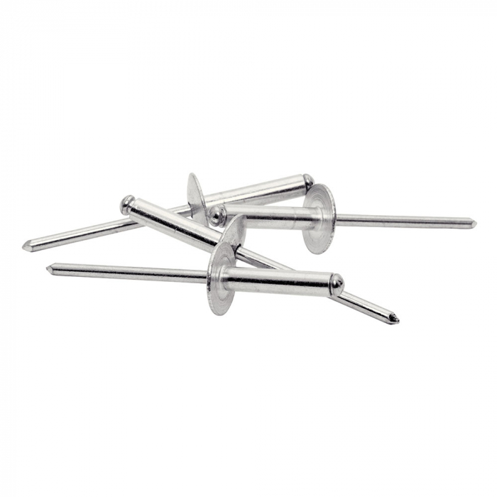 Nituri cu cap larg Rapid diametru 4.0mm x 10mm, aluminiu, burghiu metal HSS inclus, 50 buc/set 5000660 [10]