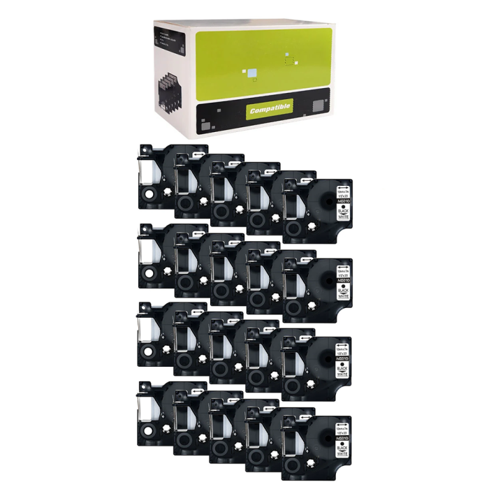 Set 20 Etichete 12mm x 7m negru/transparent compatibile Dymo S0720500 45010, pentru gama Dymo Labelamanger si Aimo D1600 [1]