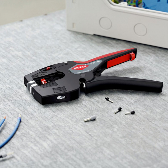 Wire strippers and stripping tools, NexStrip, precision multi tool for electricians, 190 mm, KNIPEX 1272190-big