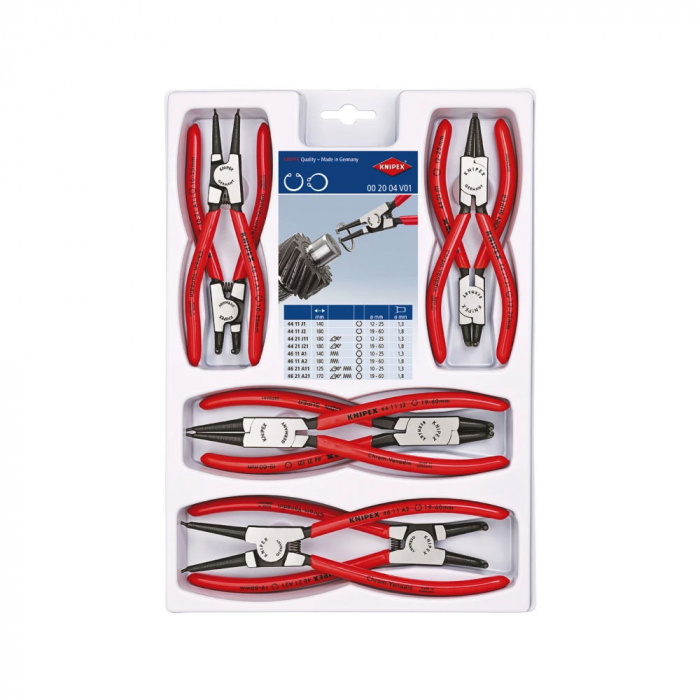 Set 8 Precision Circlip Pliers for internal circlips in bore holes, automotive, KNIPEX 002004V01 [9]
