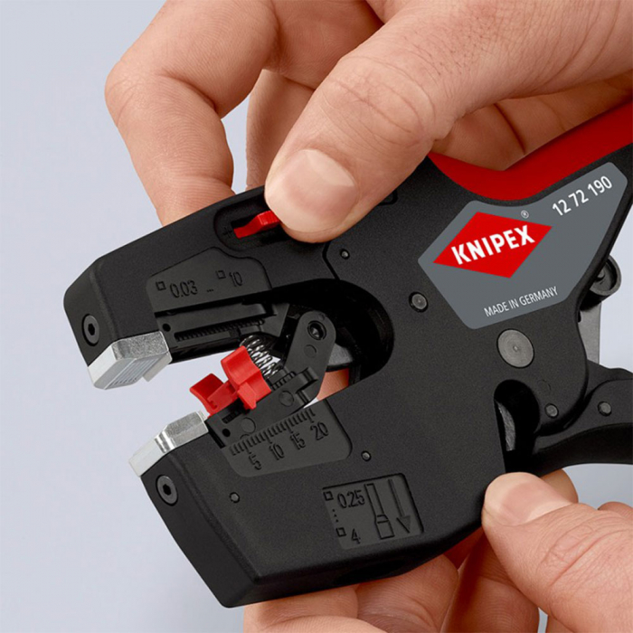 Wire strippers and stripping tools, NexStrip, precision multi tool for electricians, 190 mm, KNIPEX 1272190-big