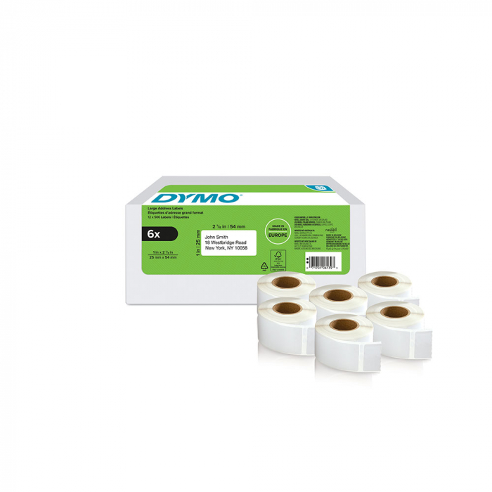 Set 6 Etichete adrese retur DYMO LabelWriter 25 x 54 mm DYMO LW 11352 2177563 2177564 S0722520 [9]
