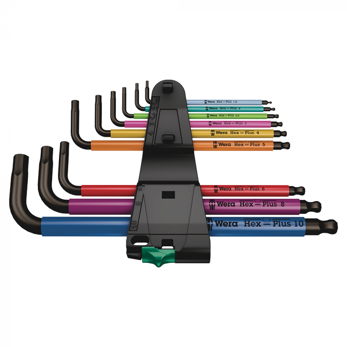 Set 9 x Metric Wera TORX hexagon Metric keys L shape anti-corrosion protection multicolor 05022089001 [11]