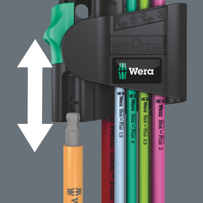 Set 9 x Metric Wera TORX hexagon Metric keys L shape anti-corrosion protection multicolor 05022089001 [7]