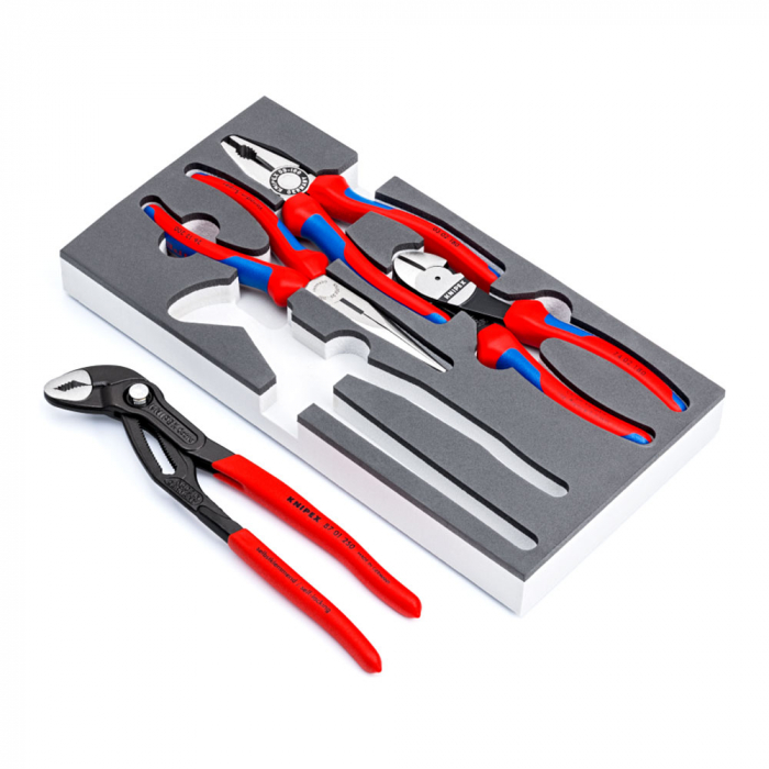 Set Knipex, 4 x cleste pentru utilizari frecvente, instalatori, electricieni, 180-250mm 002001V15 [2]