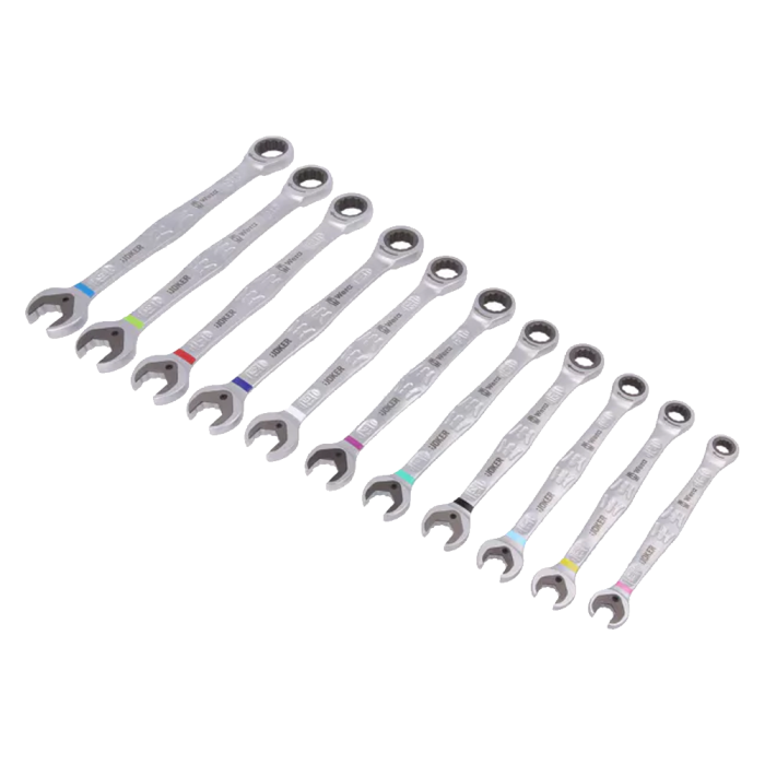 Set chei combinate cu clichet Wera 6000 Joker 11 Set 1, 11 piese, 8-19 mm, functie ratchet si anti-alunecare [2]