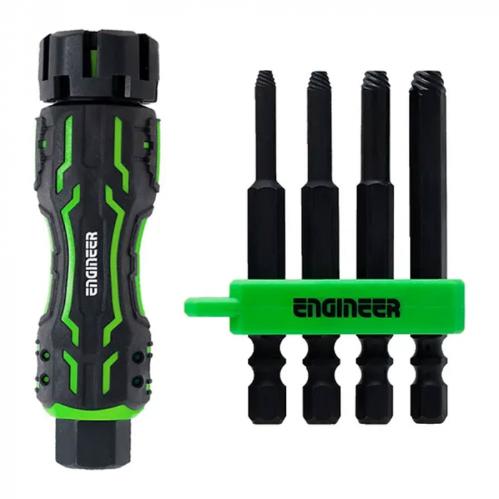 Set Maner Extractor suruburi uzate cu biti extractori pentru lucrul in spatii inguste sau adanci Engineer DZ-86 [6]