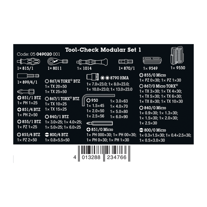 Set Scule Wera Tool-Check Modular 1, 50 Piese, 05049020001 [9]