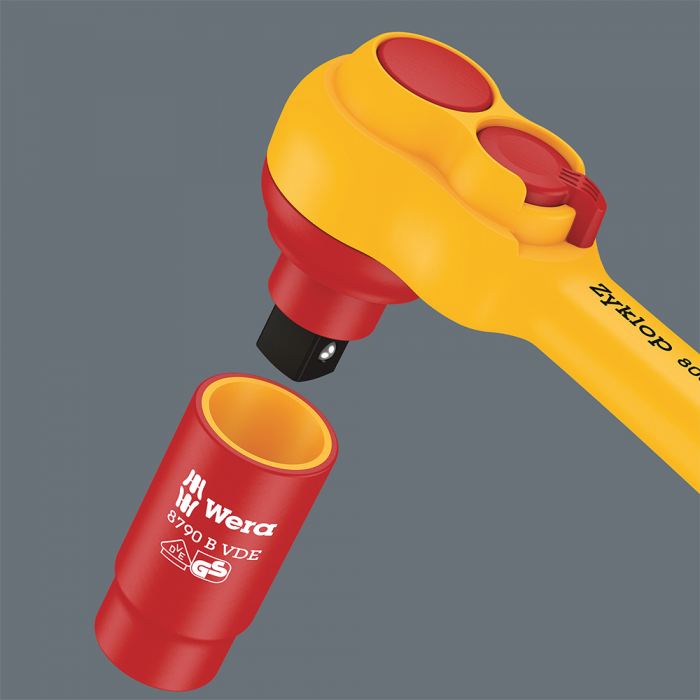 Set Chei Tubulare cu Ratchet Wera VDE 8100 SB Zyklop husa transport 17 piese 295 x 178 x 60 mm 05004970001 [3]