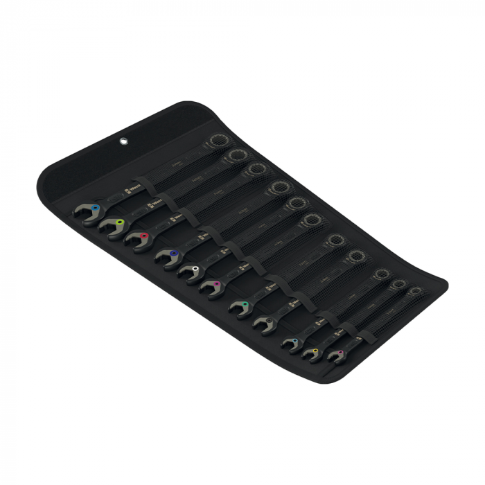 Set profesional de 11 chei combinate cu clichet, editie speciala Wera 6000 Joker Black Edition, performanta maxima in spatii inguste si aplicatii solicitante [1]