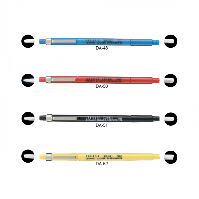ENGINEER DK-90 Set 4 surubelnite electronisti ceramice cu 2 capete, prevenire scurt-circuit, alinire si reglaje fine componente electronice [6]
