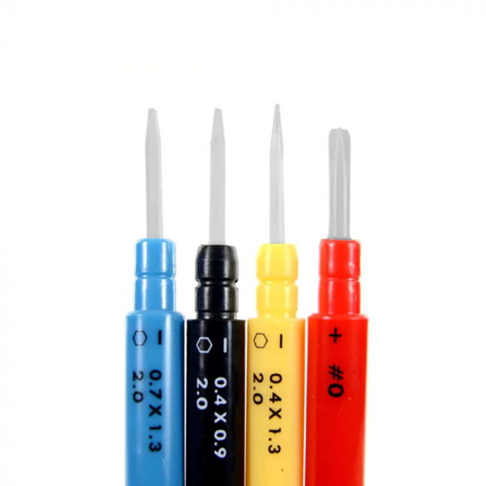 ENGINEER DK-90 Set 4 surubelnite electronisti ceramice cu 2 capete, prevenire scurt-circuit, alinire si reglaje fine componente electronice [4]