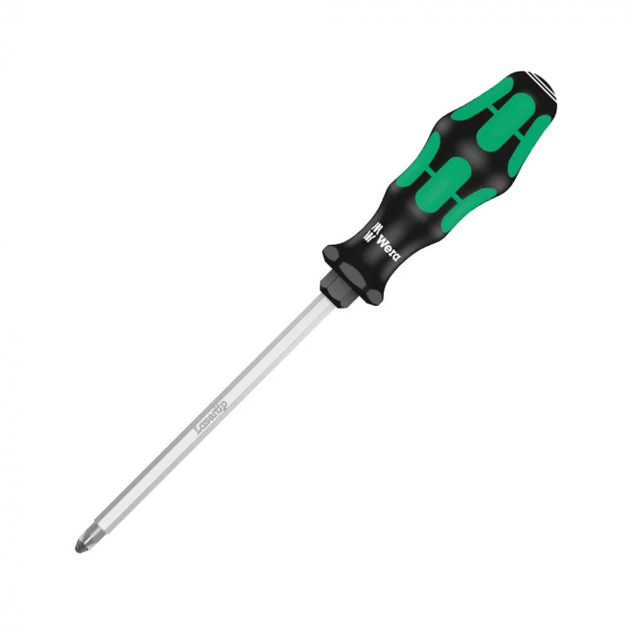 Surubelnita electrician Wera 355 SK Pozidrive PZ3 8 x 13 x 150 x 112 cap Lasertip maner verde antirostogolire 05009343001 [10]