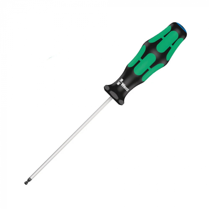 Surubelnita Hexagonala Wera 352 imbus 2.5 x 100 x 81 cap Sferic cu protectie anticoroziva maner verde antirostogolire 05138070001 [10]