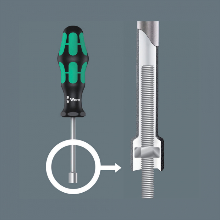 Surubelnita Wera 395 HO 5.5 x 90 x 98 Cap Tubular Hexagonal maner verde antirostogolire 05029461001 [4]