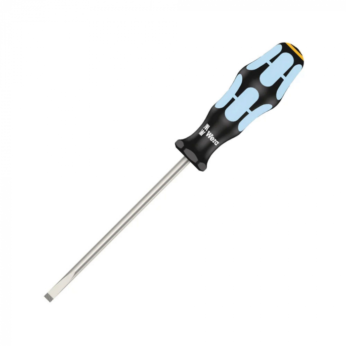 Wera Stainless Steel Screwdriver 3335 slotted 1.0 x 5.5 x 5.5 x 125 x 98 INOX gray-blue anti-roll handle 05032004001 [8]